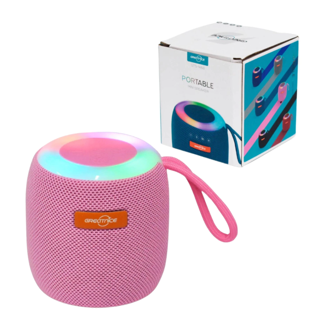Parlante Mini Speaker Greatnice GTS-660 Bluetooth | LED RGB Portátil de Tela