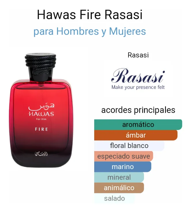 Rasasi Hawas Fire Eau De Parfum 100 ml Para Hombre