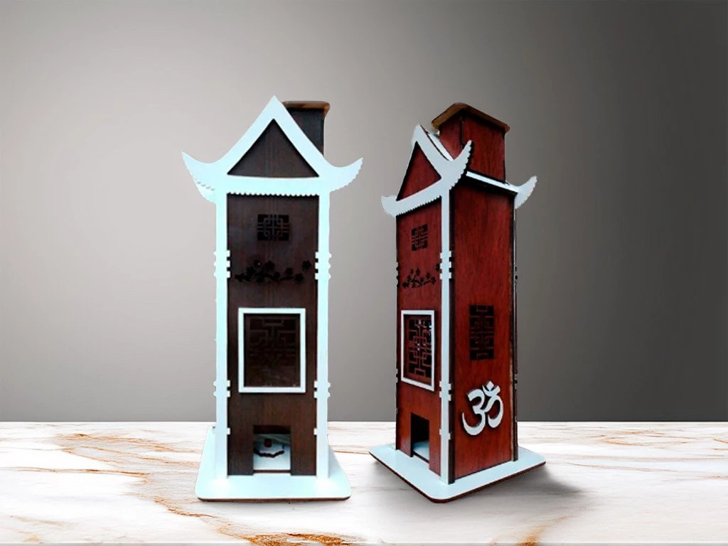 Porta Sahumerio Torre Casita China MDF 30cm
