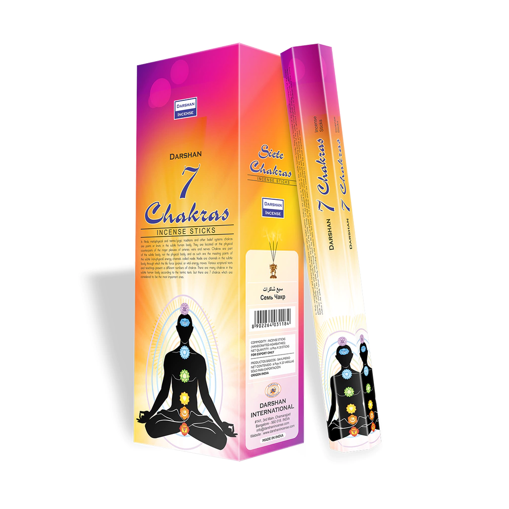 Sahumerios Hexagonales de Darshan - 7 Chakras