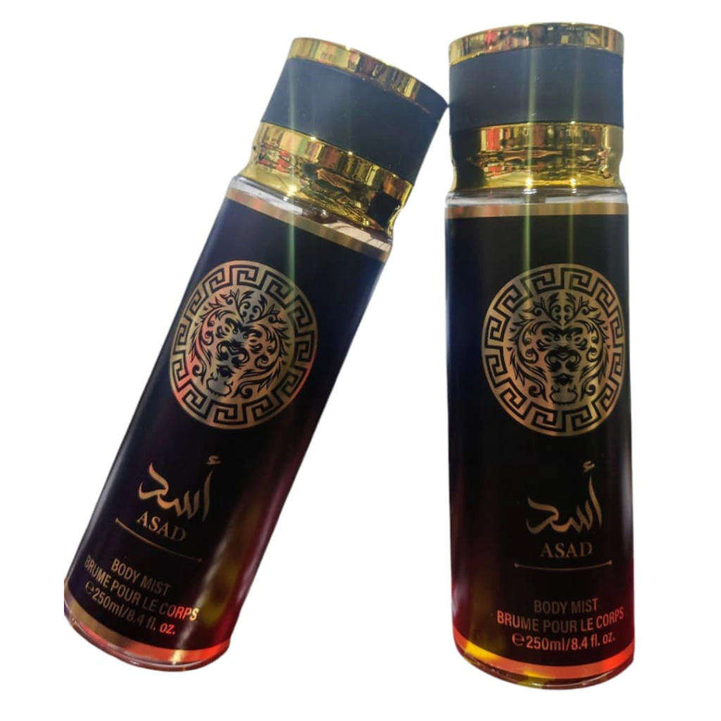 Lattafa ASAD Negro Body Splash 250ml - Para Hombre